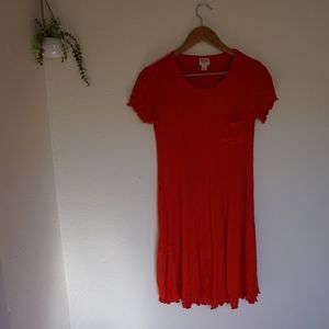 Mossimo Supply CO. Red Loose T-Shirt Dress